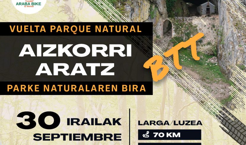 Cartel Vuelta en BTT al Parque Natural Aizkorri-Aratz